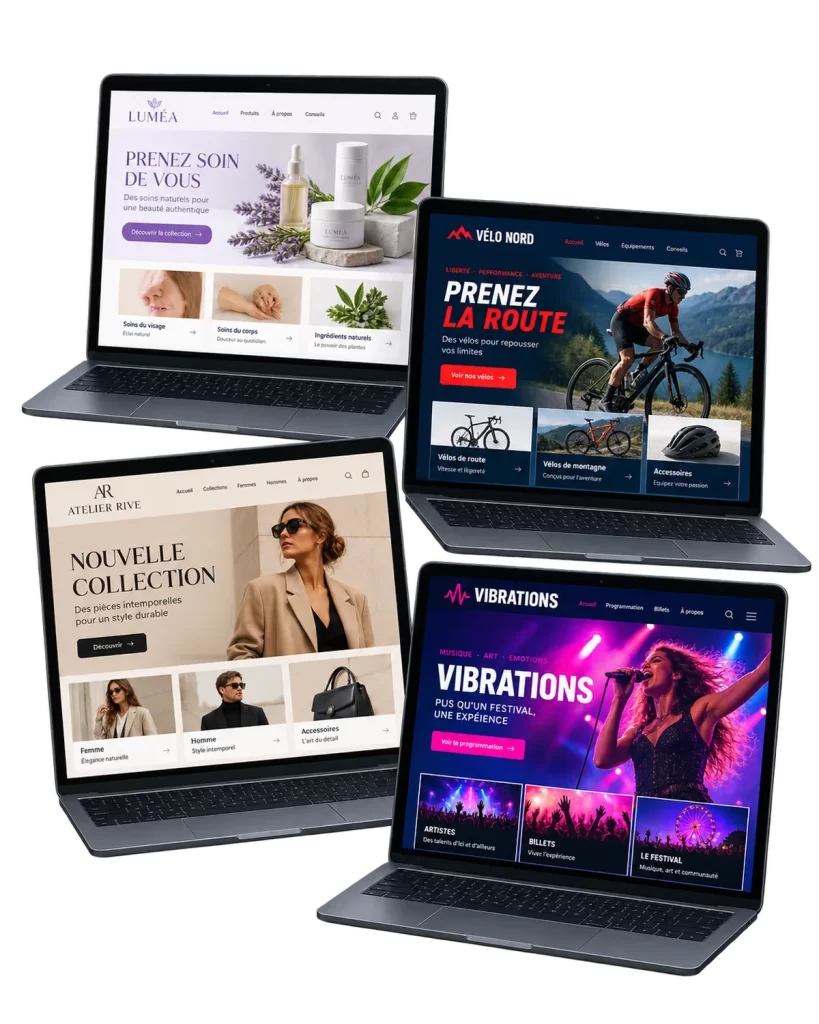 Exemples de réalisations en création de site internet pour des entreprises de Montréal