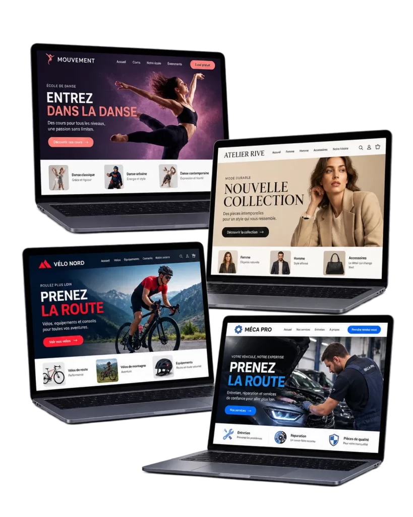 Exemples de réalisations en création de site internet pour des entreprises de Terrebonne