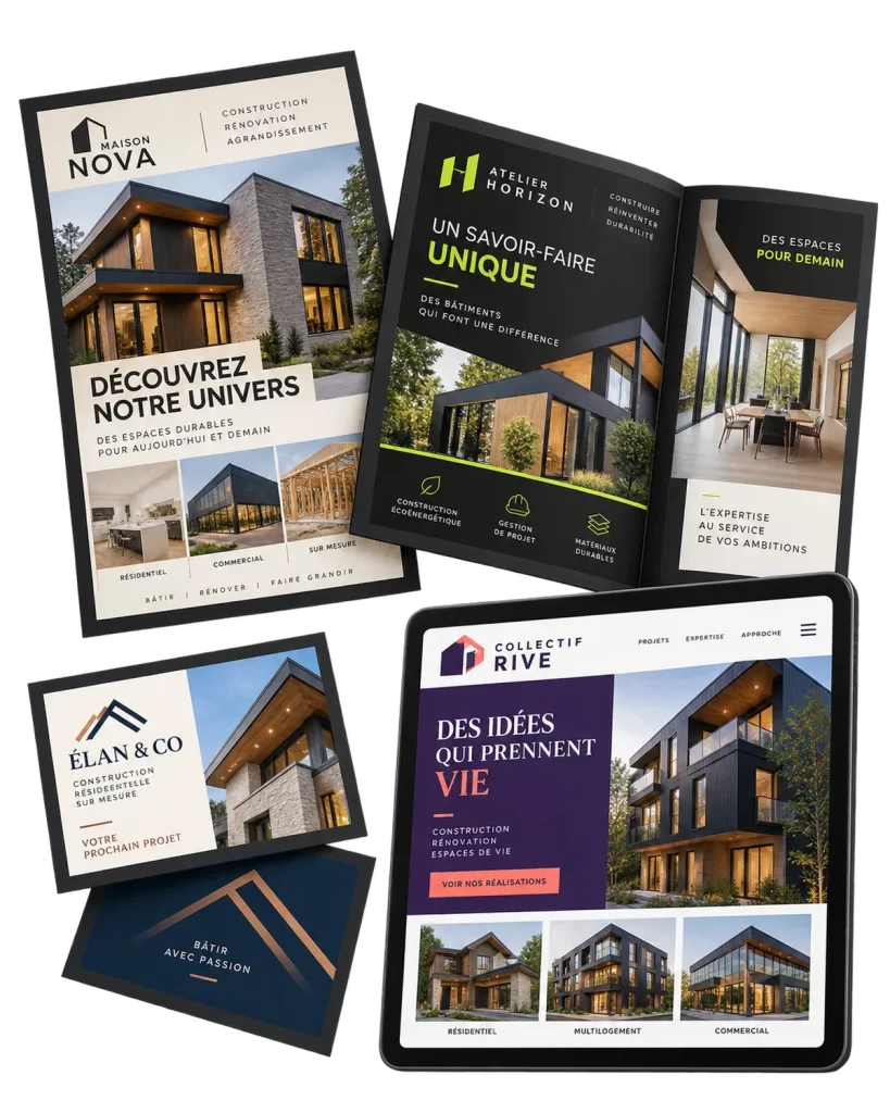 Exemples de supports graphiques pour le secteur construction