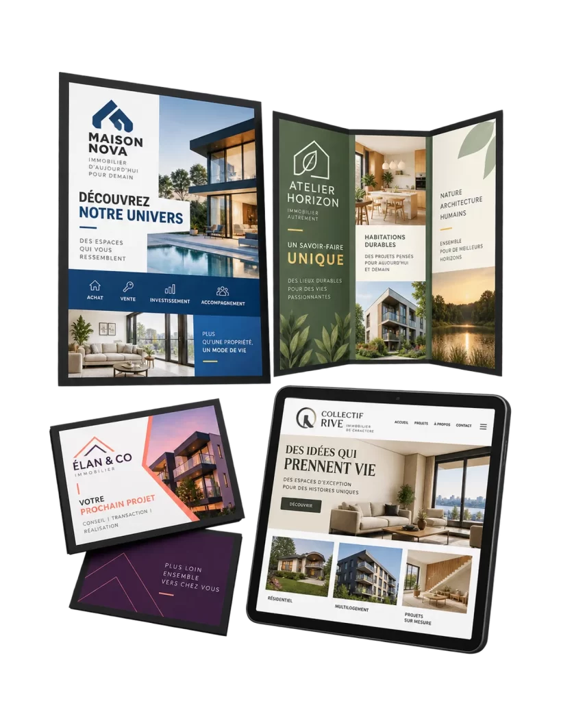 Exemples de supports graphiques pour le secteur immobilier